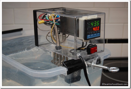 Home made sous vide immmersion circulator designed by "Seattle Food Geek"